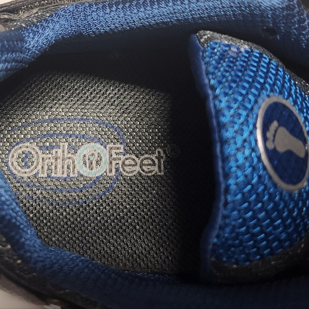 Orthofeet 672 Biofit Shoes, Men's 11 2E Wide, Grey and Blue - Picture 9 of 10